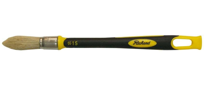 Richard 13615 Tapered 5/8'' trim brush for oil paint with soft-grip handle