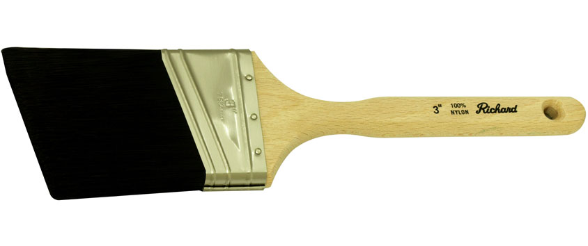 Richard 80944 3" Angular Paint Brush, 100% Nylon, Wood Handle